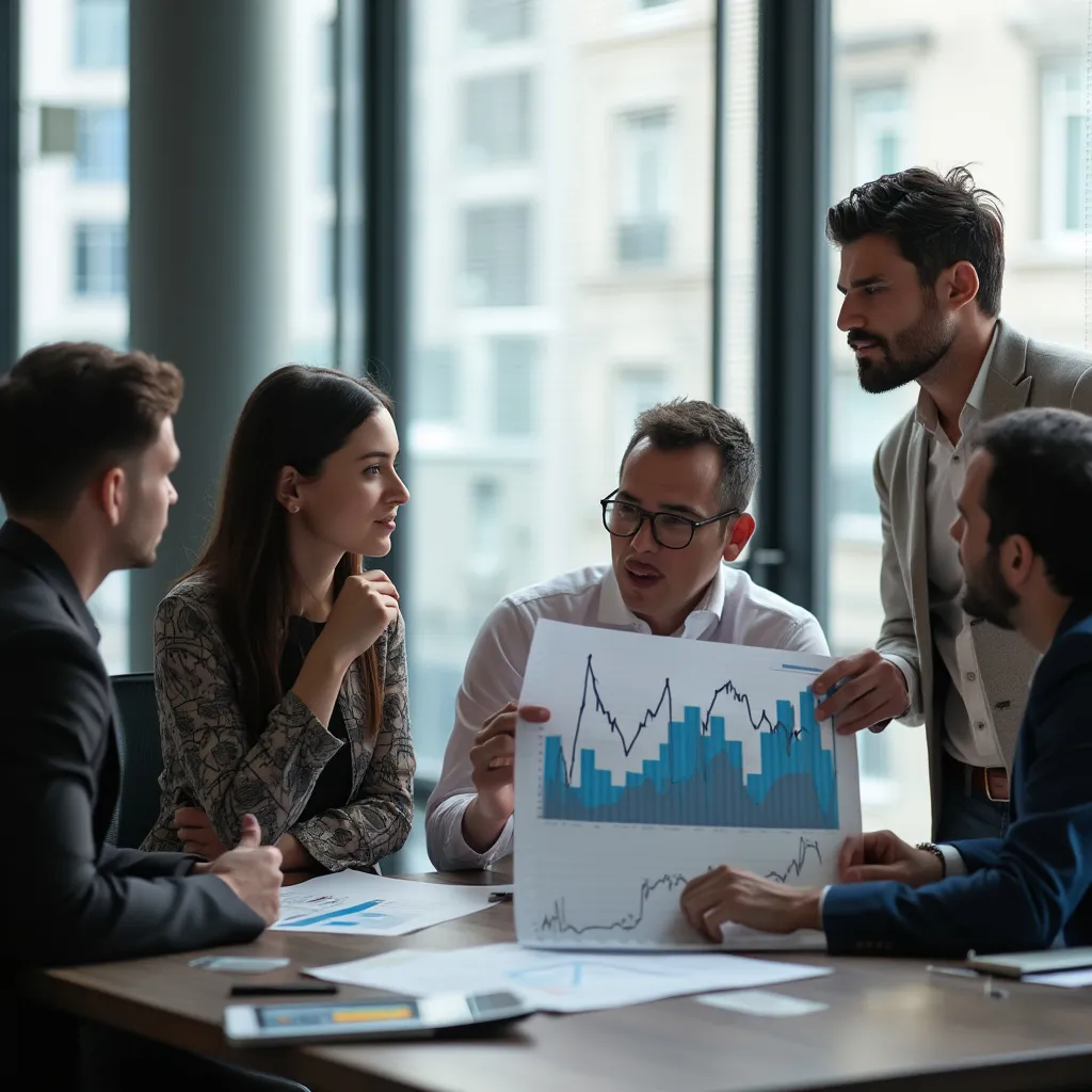 Equipo de consultores en reunión estratégica